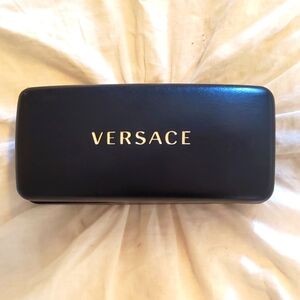 Versace Large Oversized Black Sunglass Eyeglass Case